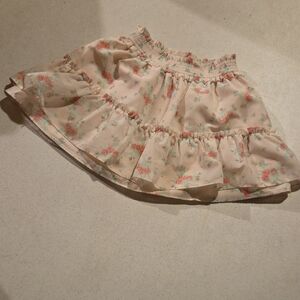 Janie and Jack Pink Floral Mini Skirt
